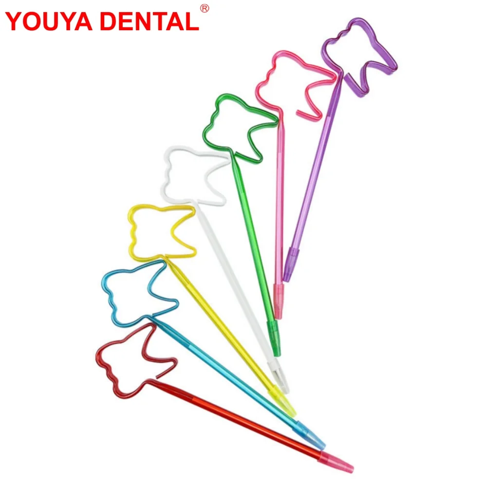 

10pcs/lot Dental Creative Tooth Shape Ballpoint Pen Cute Roller Ball Pen 0.5mm Refill Pens Dentistry Dentist Gifts souvenirs New