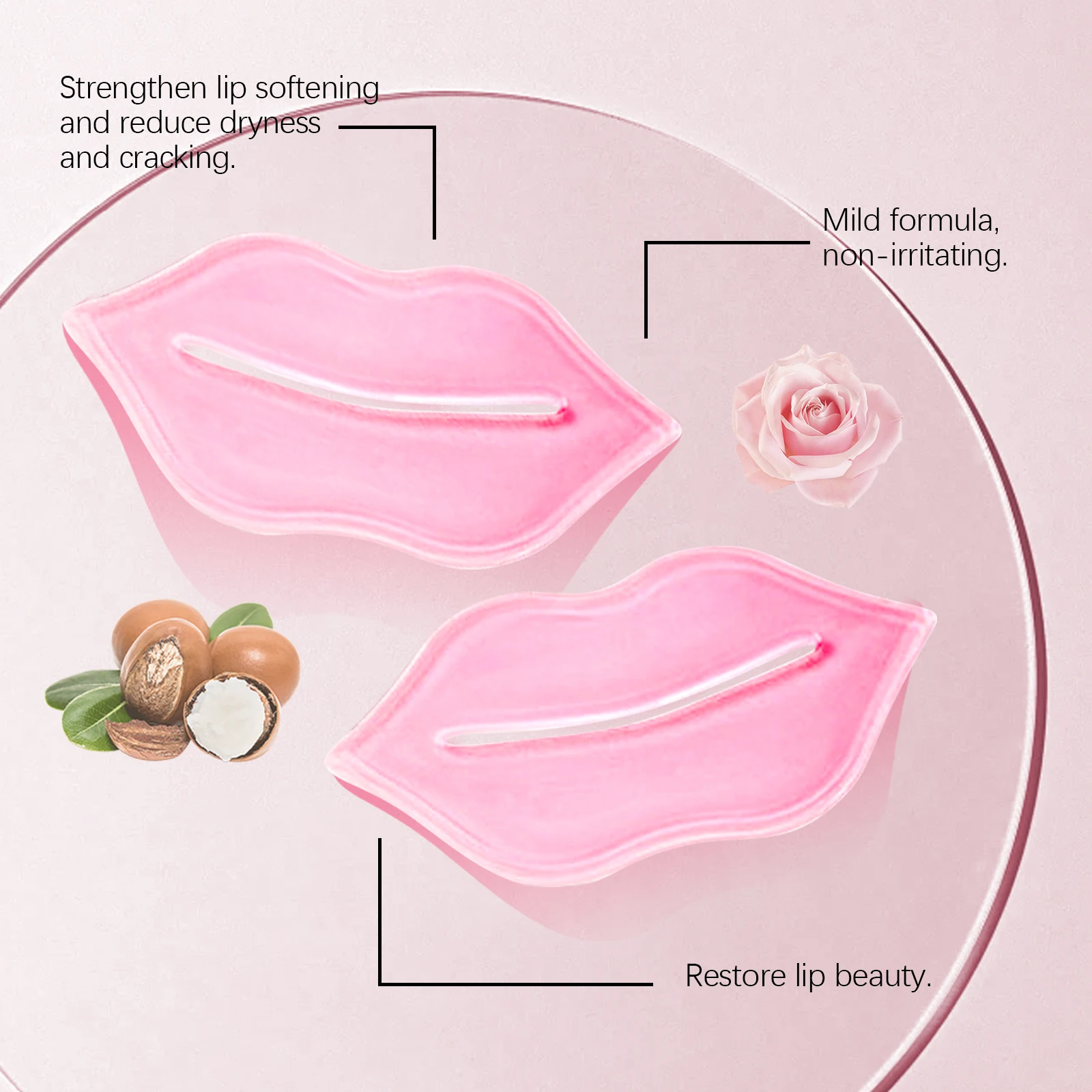 labial gel de colágeno, reparación hidratante, aclara las líneas de los labios, parches labiais, producto para el cuidado de la piel » labial gel de colágeno