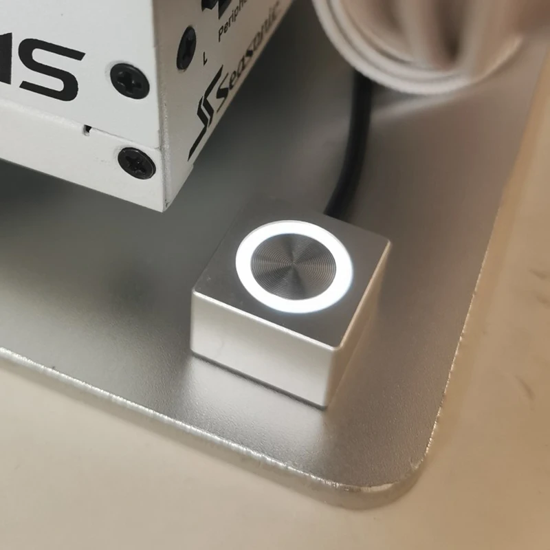 Liga de Alumínio Interruptor de Alimentação Externa Magnetic Self-reconjunto Botão Pequeno e Delicado Desktop Power Switch Metal Shell 2.0m