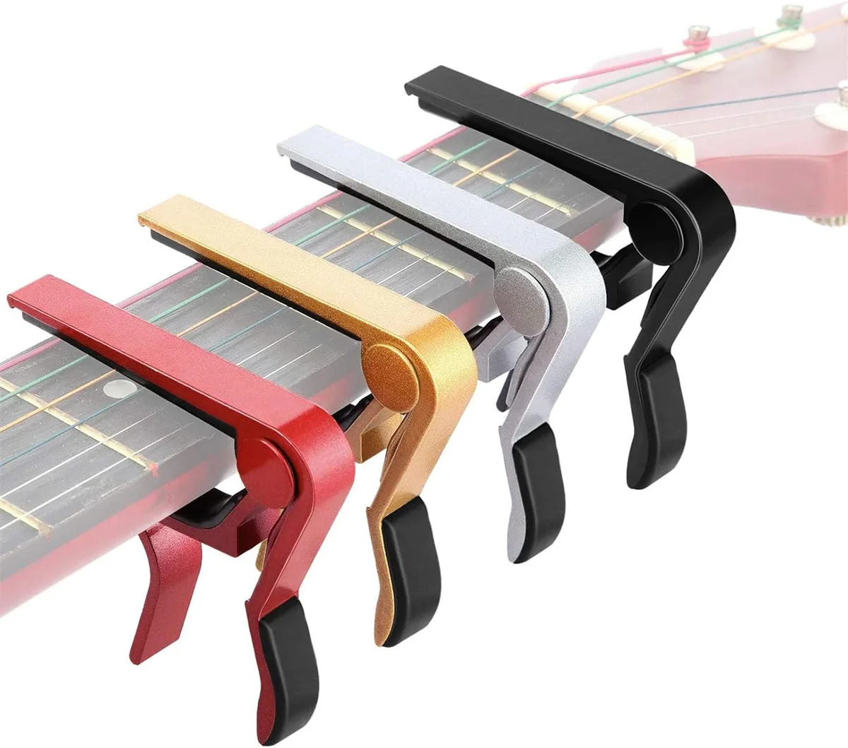 Miwayer Hochwertiger Gitarren-Kapodaster aus Aluminiumlegierung für 6-saitige Gitarre, legiertes Metall, universeller Multifunktions-Kapodaster – Detail 1