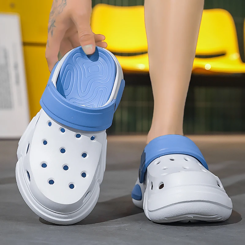 Mens Non-Slip Thick-Soled Sandals - Breathable Casual Beach Slippers