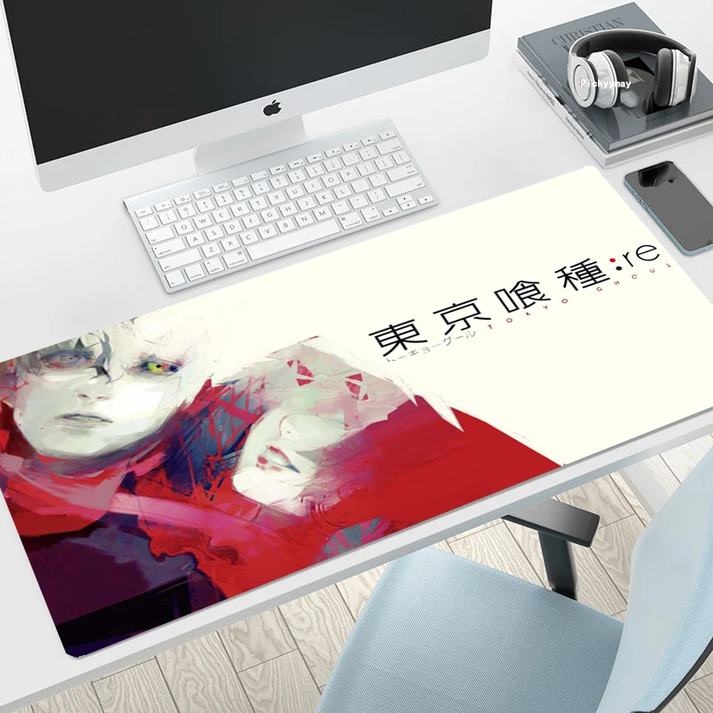 

Mouse Pad Tokyo Ghoul Kaneki Large Anime Gamer Mousepad Keyboard Mat XXXL Mouse Mats 31.4x11.8in Rubber Desk Pad Design Desk Rug