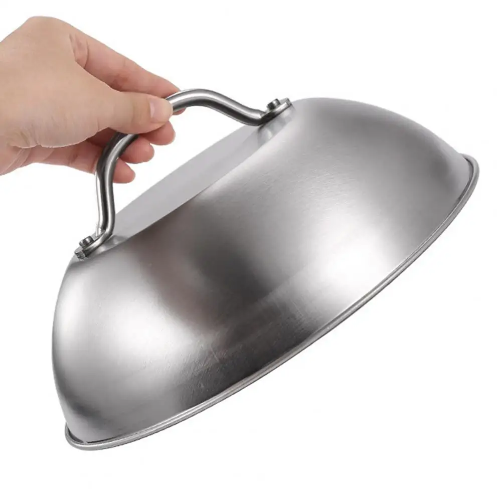 

Metal Cheese Melting Dome Heavy-duty Cheese Melting Dome with Heat-resistant Handle Basting Cover for Steam Pot Lid Cooking