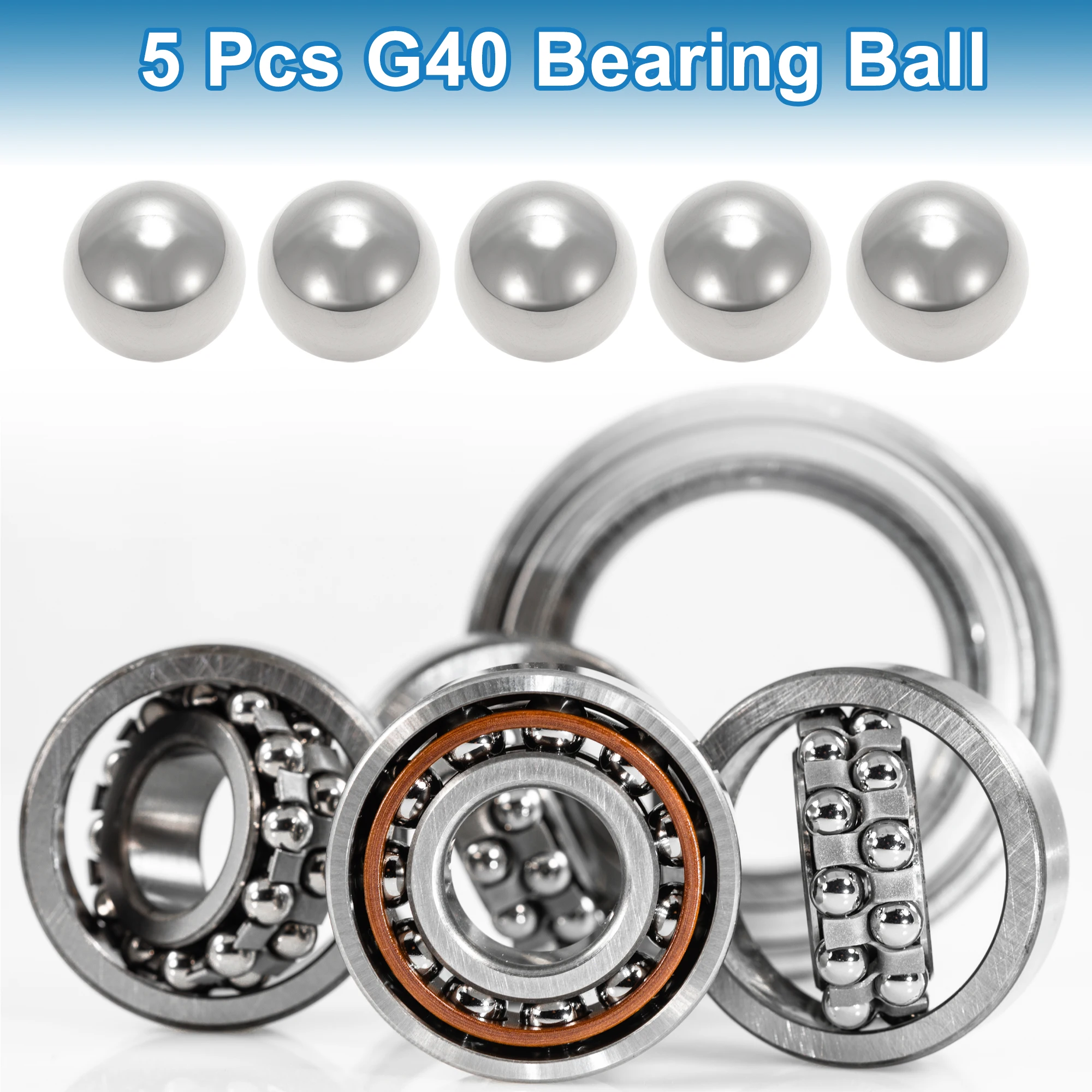 X Autohaux 30.0mm 베어링 볼 베어링 스틸 G40 정밀 볼 실버 톤 5개