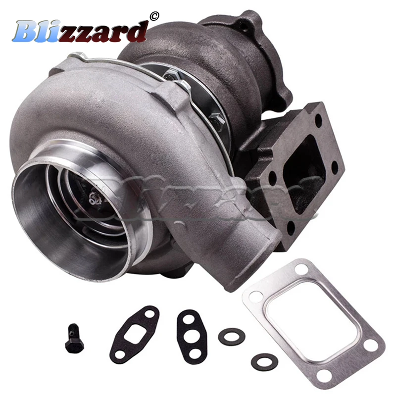 

Gt3037 gt3076 t3.82 a/r 74.2 guarnição polido turbocompressor universal GT30 500 + HP