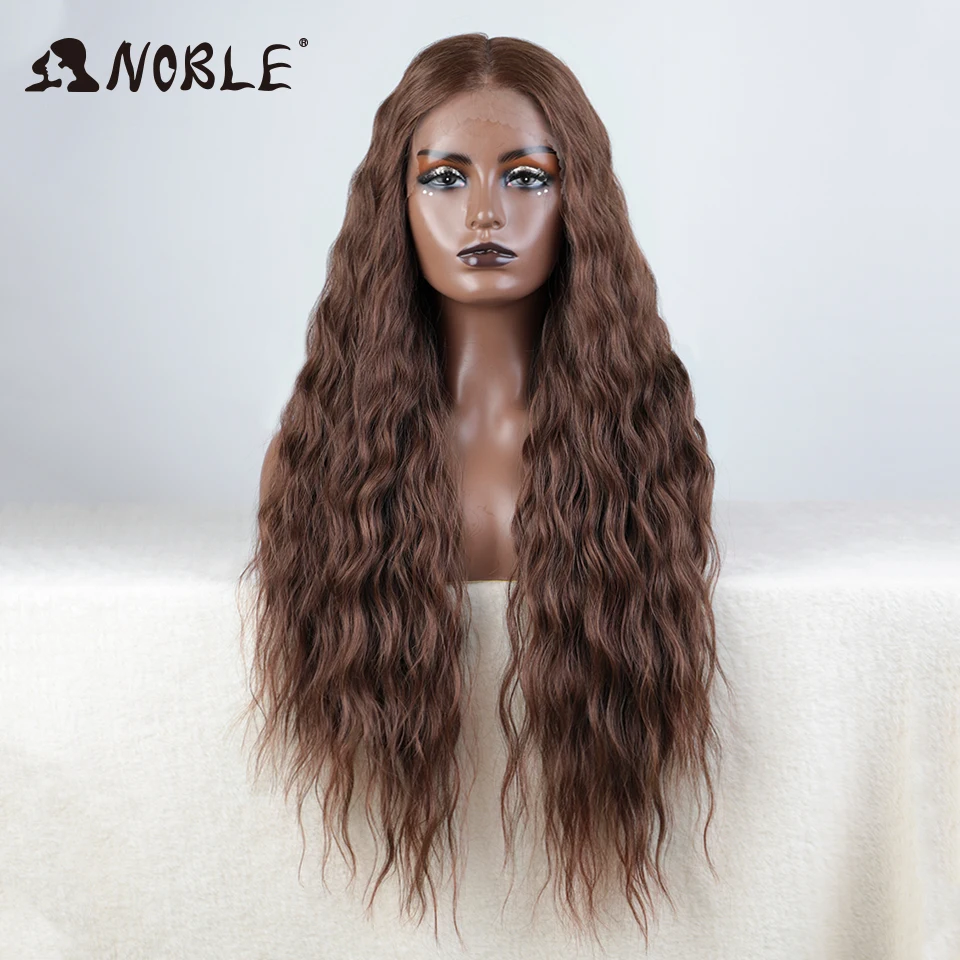 Synthetic Lace Front Wig 30 Inch Wavy Ombre Blonde Wig For Women
