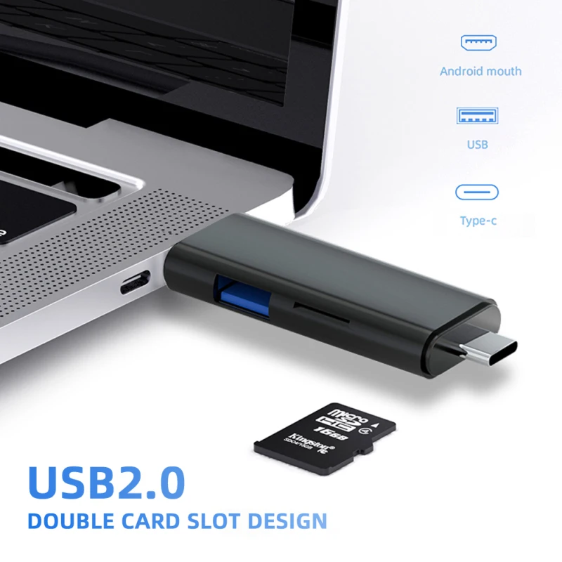Usb 2.0 Card Reader Adapter Type C Usb Micro Usb Memory Tf Otg Card ...