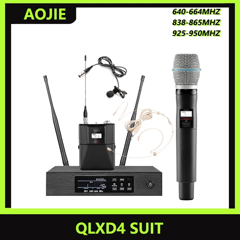 AOJIEQLXD4wirelessmicrophonesystemsetprofessionalstage
