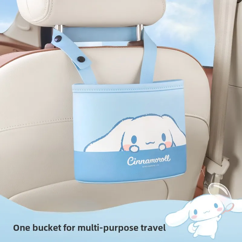 Sanrio Cinnamoroll Trash Can My Melody Anime Cartoon Car Trash Can