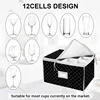 Stemware Storage Cases, Wine Glass Holder, Champagne Wine Glass Storage Box with Dividers, Glassware Storage Containers 5