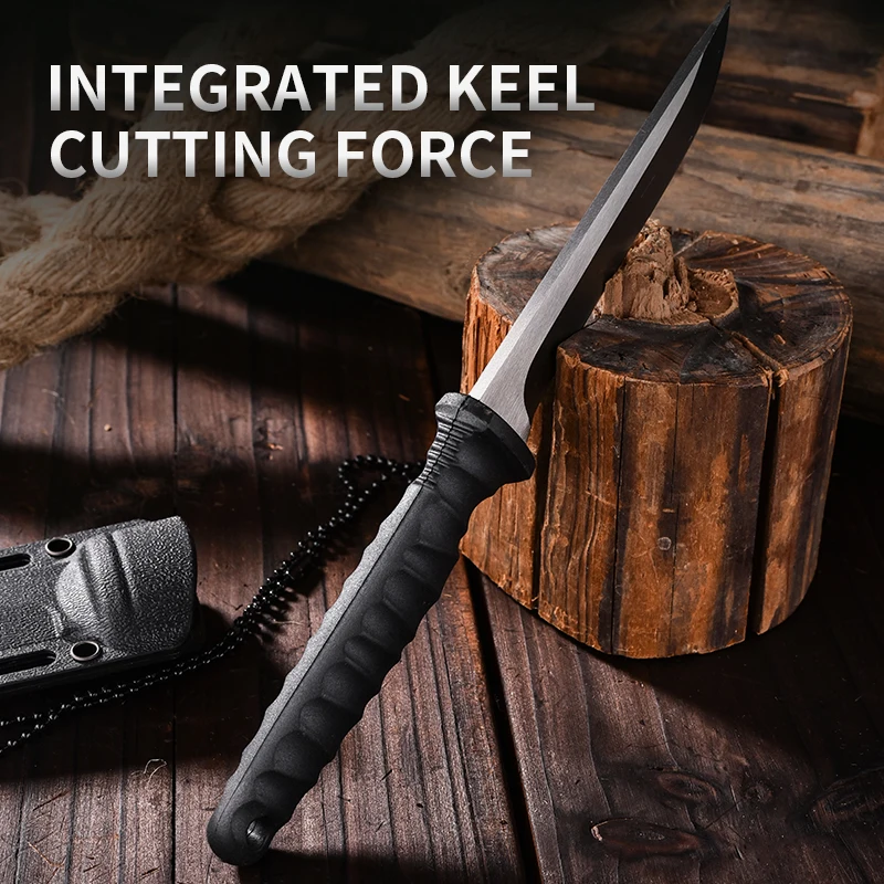 Outdoor Knife Self-Defense Knife Outdoor Survival High Hardness One Steel Portable Mountaineering