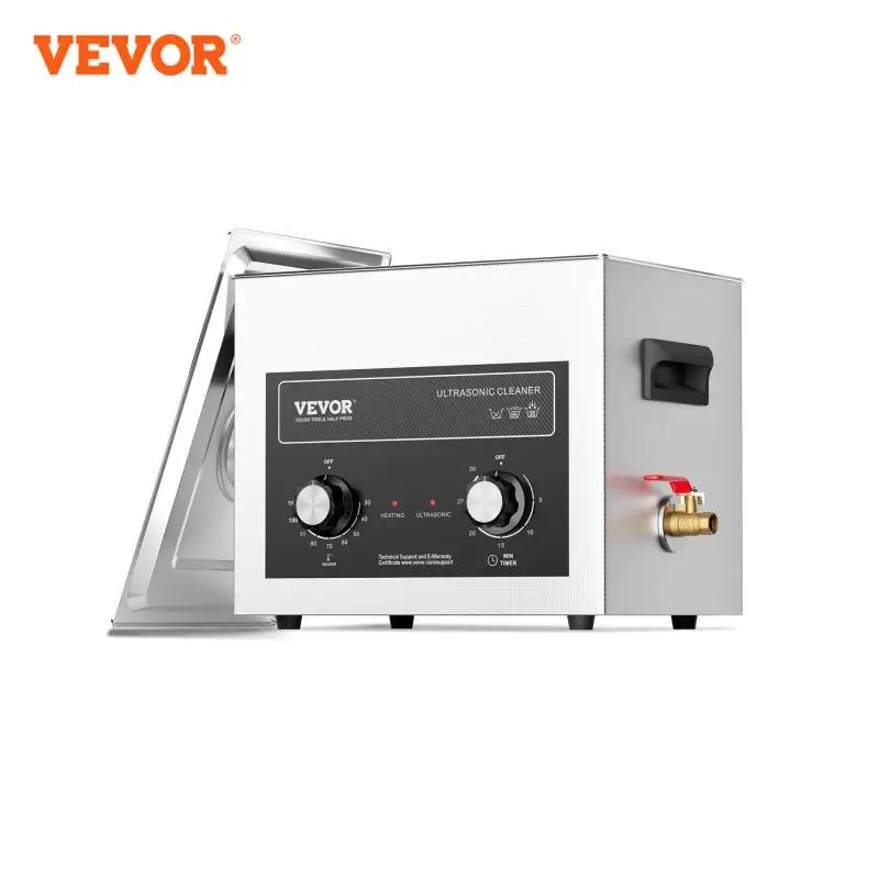 VEVOR 2/3/6/10/15/30L Ultrasonic Cleaner with Heater Timer for Lab Tools Metal Parts Carburetor Brass Auto Parts Engine