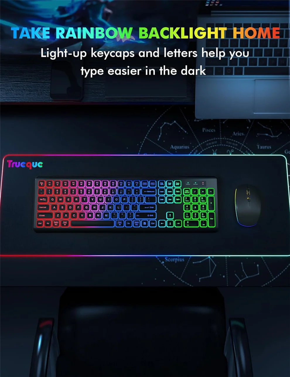 Ensemble clavier et souris sans fil rgb pour pc et ordinateur_voghion.com