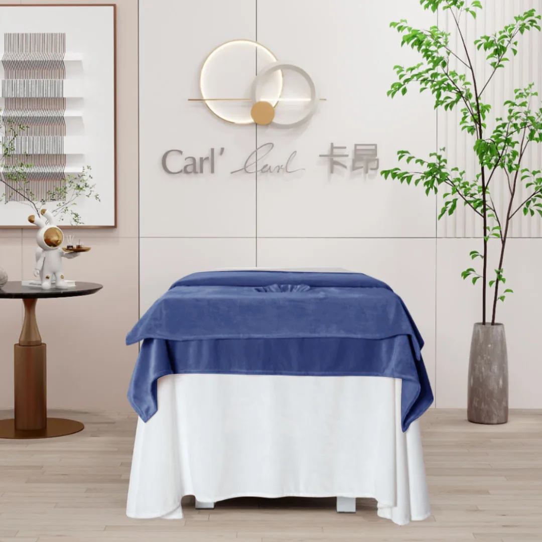 Milk Velvet 3pcs Beauty Salon Bed Sheet Sets Winter Thick Warm Plush Massage Spa Bedhead Towel+bedsheet+quilt Cover Bedding Sets 6