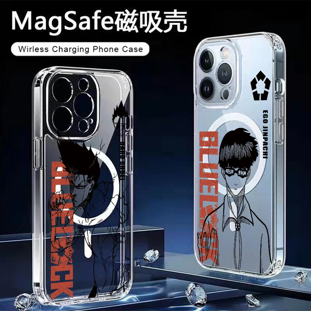 Blue Lock Shoei Sae Magnetic Clear Phone Case