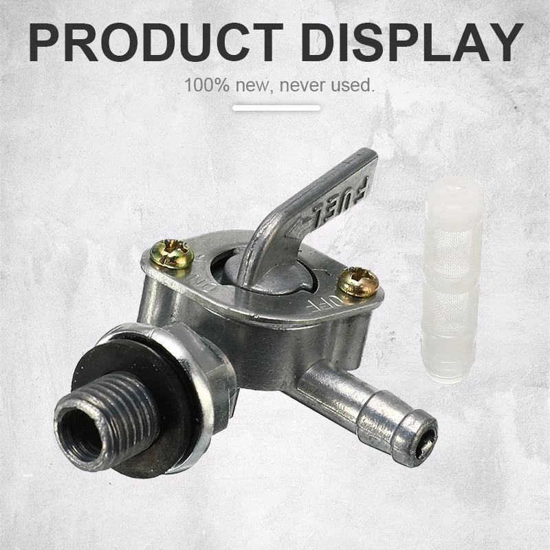 1/4" Hose Tap Accessories M10x1.25 ON/OFF Fuel Shut Off Valve Tap Replacement For Generator Gas Engine Tank Switch 2-3-5KW Fit