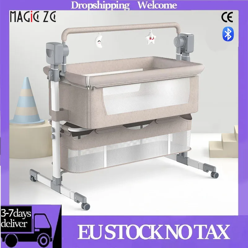 Baby-Crib-Electric-Baby-Bed-Baby-Rocking-Bed-with-Mosquito-Net-Newborn ...