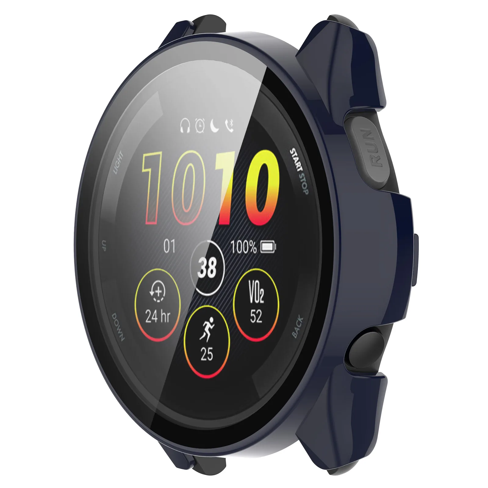 Custodia Protettiva Per Garmin Forerunner 965 - Morbida TPU Con 2 Pellicole - Bianco Avorio