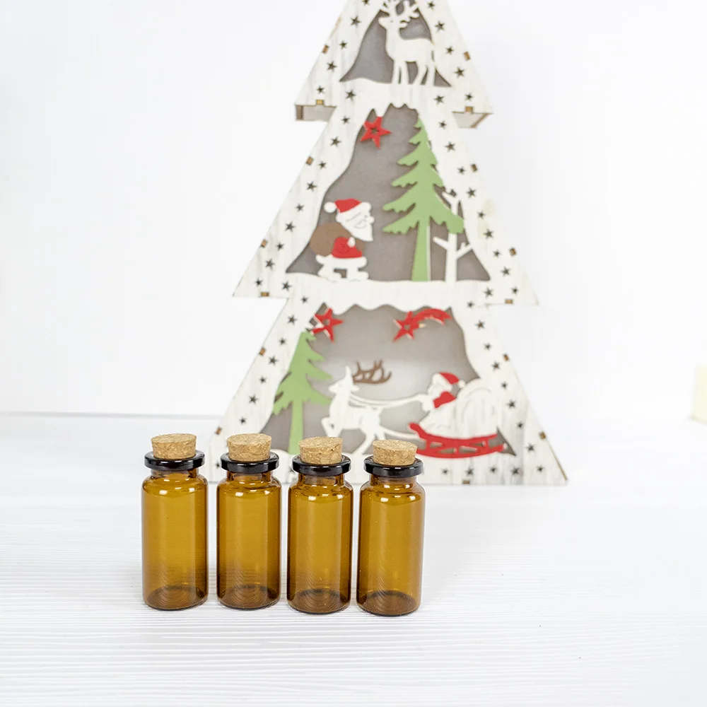 

10ml Customized Glass Vials Jewellery Packaging Bottles Refillable Cosmetics Empty Jars Wedding Crafts Festivals Gifts 12Pcs