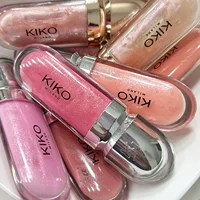 Kiko Original Gloss à lèvres effet miroir 3D, waterproof, longue tenue et anti-transfert, couleur douce couleur pâte de haricot, rouge brillant fin et charmant 1