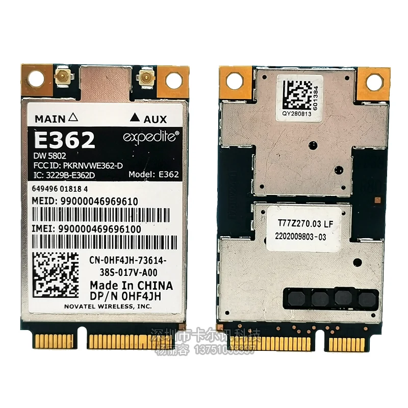 New Card for Verizon HF4JH for Dell Wireless DW5802 3G 4G Card LTE/WWAN