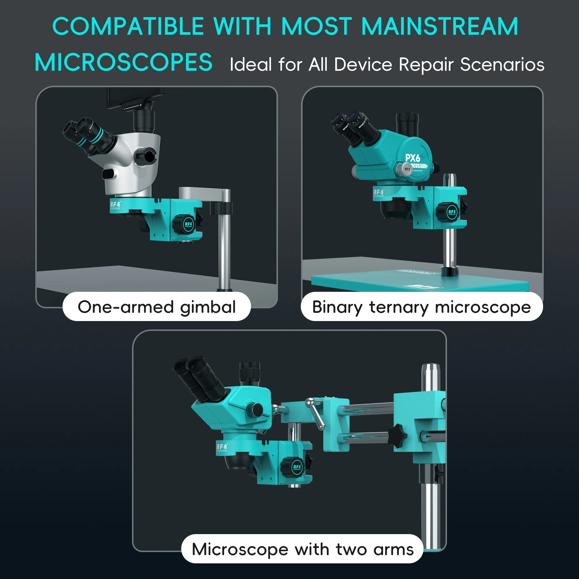 RF4 RF-A6 2-in-1 Microscope Stand 6