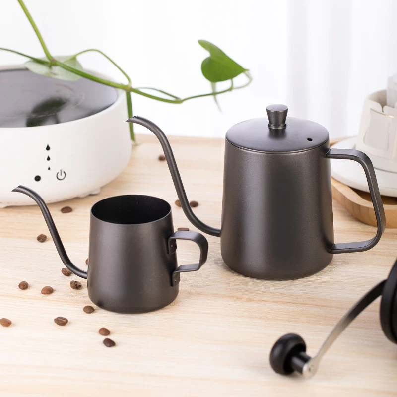304 Stainless Steel Coffee Pot Long Narrow Spout Drip Kettle Manual Pour Over Coffee Maker Tea Pot 250ml/350ml/600ml with Lid coffee pot coffee kettle pour over coffee maker coffee maker