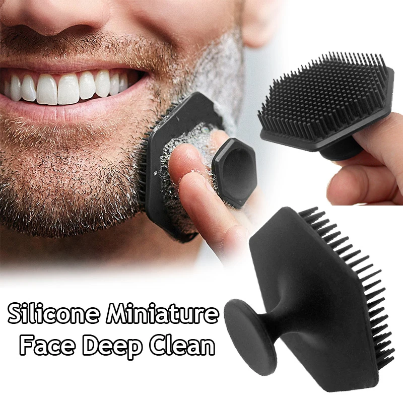 Silicone Men Facial Cleaning Brush Facial Deep Pore Skin Clean Cleanser Shave Massage Face Scrub Brush Deep Cleaning Exfoliator