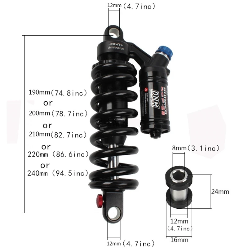 DNM-       ġ RCP2S, Mtb ٿ DH , 190mm 200m 220mm 240mm 550lbs