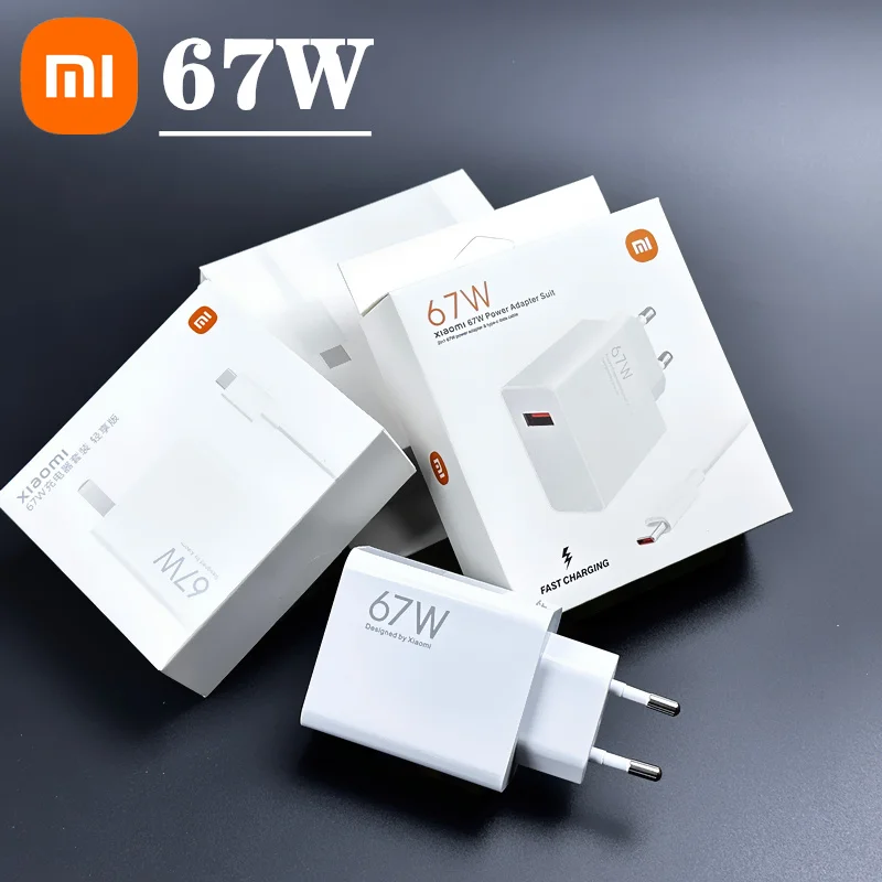 Origianl Xiaomi 67W Turbo charger EU Fast Charge Power Adapter 6A Type C Cable For Mi 11 Ultra Redmi note 10 11 k40 K50 pro