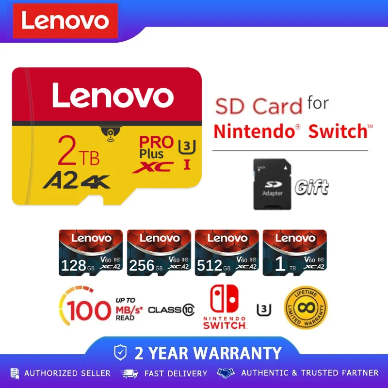 Sd-карты Lenovo, 1 ТБ, 32 ГБ, 64 ГБ, 128 ГБ, 256 ГБ, 512 ГБ