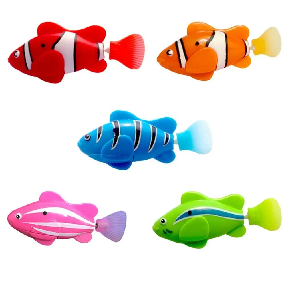 New Mini Bath Toy Bionic Robot Fish Electric Swimming Magical Robotic Fish Underwater World Deep Sea Electronic Sensing Fish