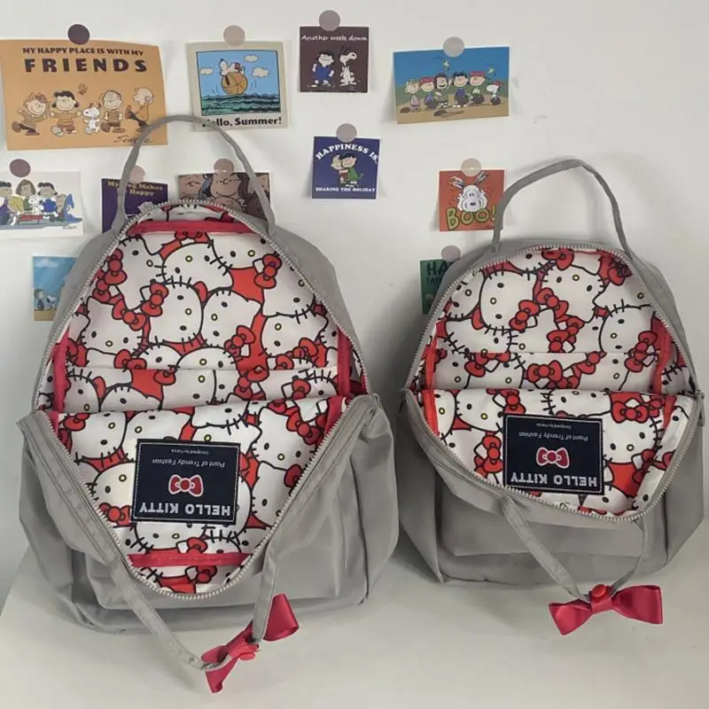 

Модный рюкзак Hello Kitty, женская сумка с принтом аниме Kt Cat, милый рюкзак для девушек с сердечками, вместительная школьная сумка, сумка для ноутбука, подарки
