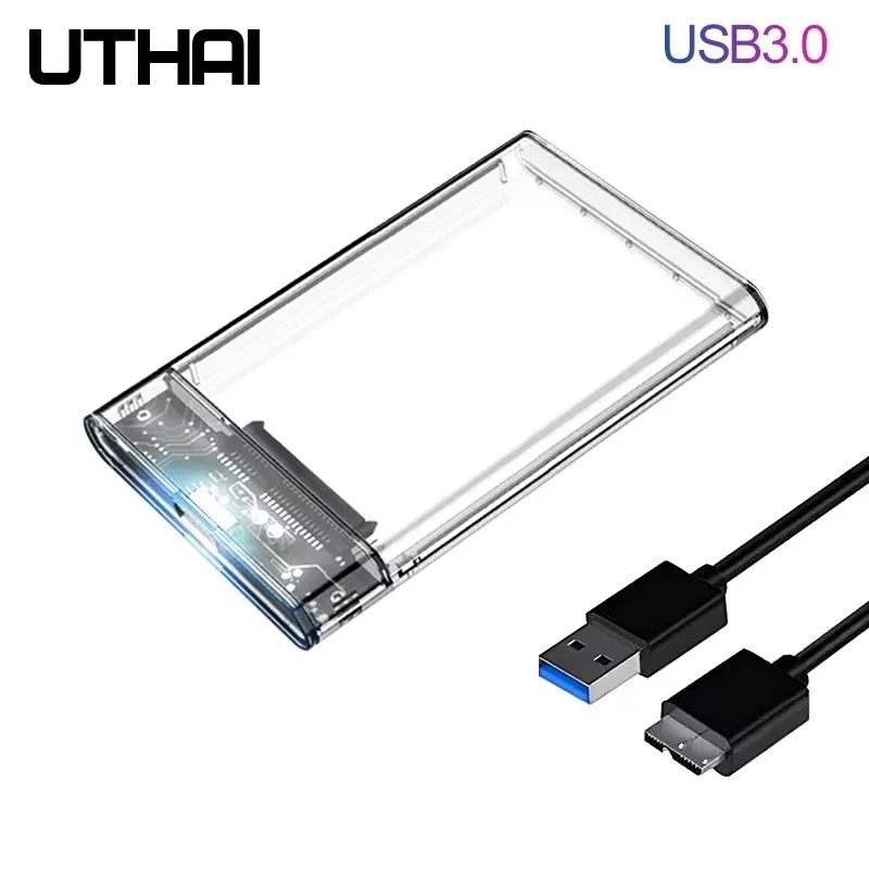2.5-inch serial SATA SSD hard drive enclosure supports 6TB transparent mobile external hard drive enclosure external hard drive case,ssd enclosure,hard drive enclosure