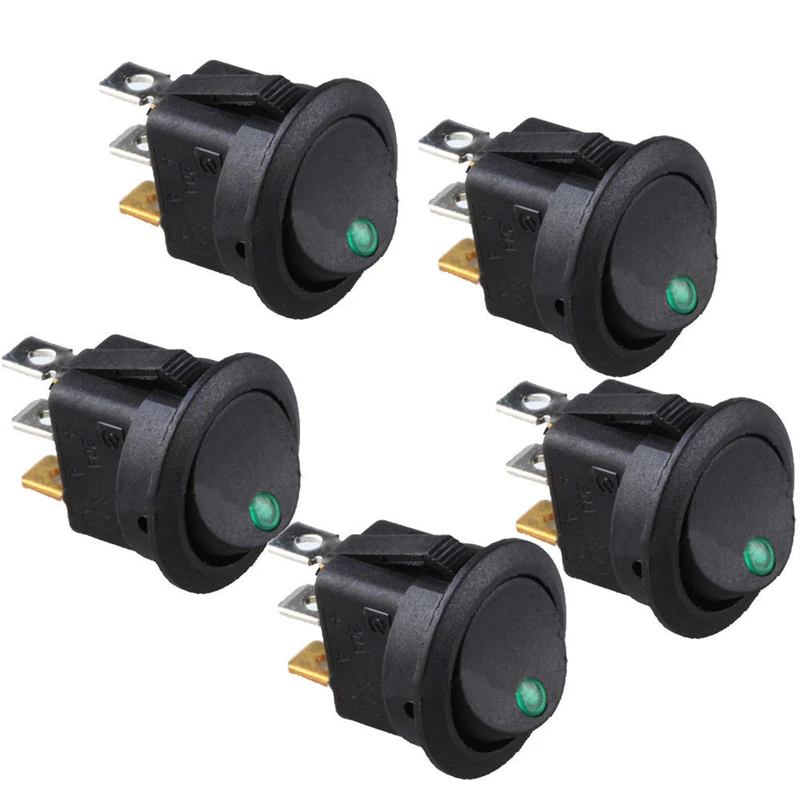 20x 파란색 녹색 노란색 빨간색 LED 도트 라이트 12V 자동차 자동 ON/OFF 토글 스위치 판매