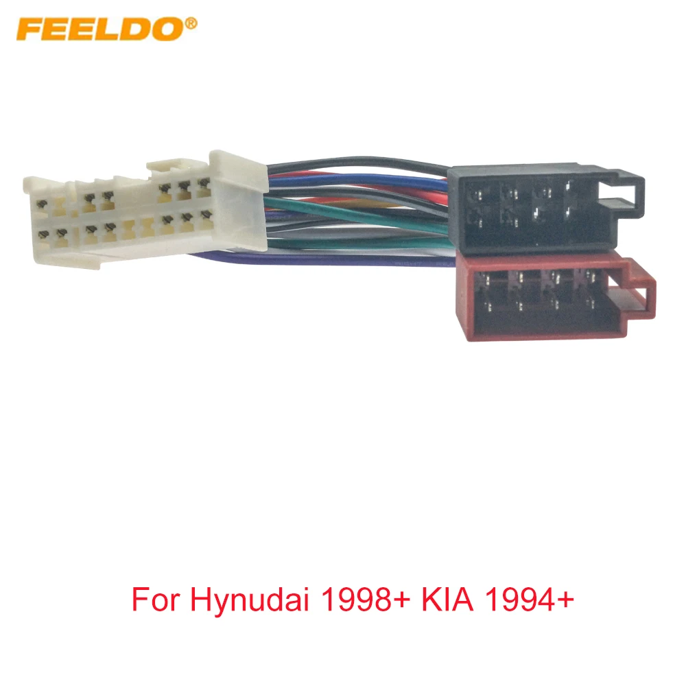 

Проводной адаптер FEELDO Автомобильное CD-радио Audio ISO для Hynudai 1998 + KIA 1994 + Auto ISO
