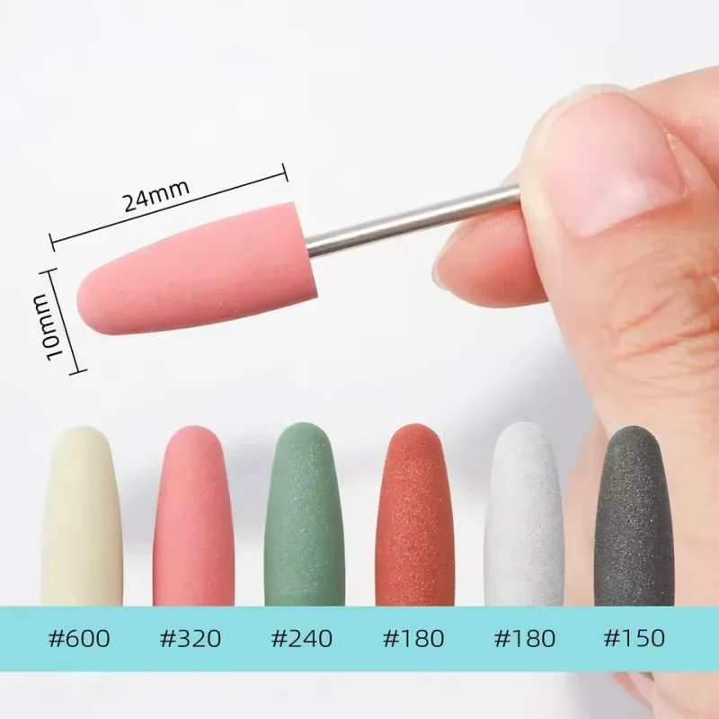Silicone Rubber Manicure Grinding Head - 2 Pack for Burr and Dead Skin Removal