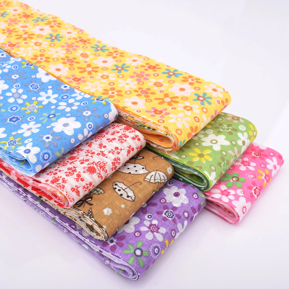 Chainho,Thin Printed Plain Weave Cotton Fabric,Low Density,DIY Quilting & Sewing Material,Patchwork Cloth Textile,6x100cm,25BC1