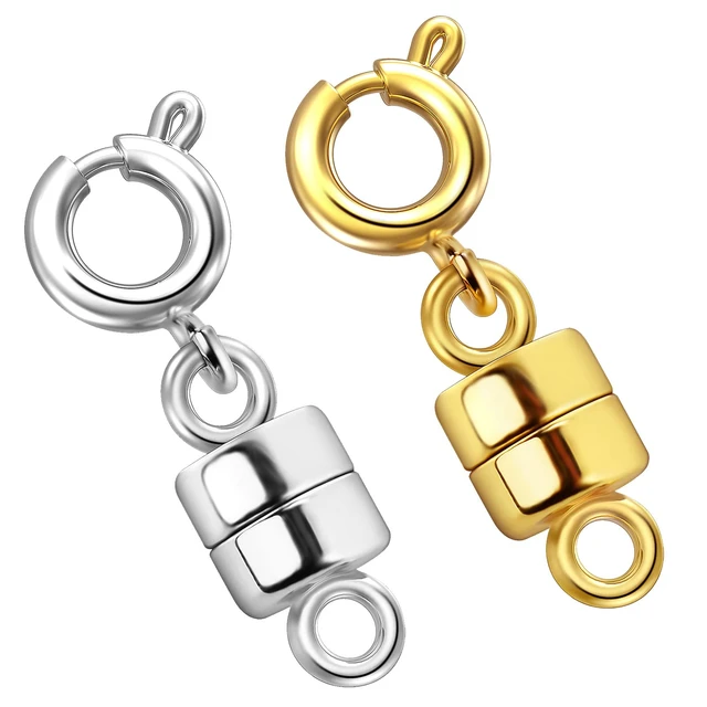 2/4Pcs Magnetic Necklace Clasps and Closures Gold and Silver Plated Bracelet  Connectors for Necklaces Chain Jewelry Making Suppl - AliExpress
