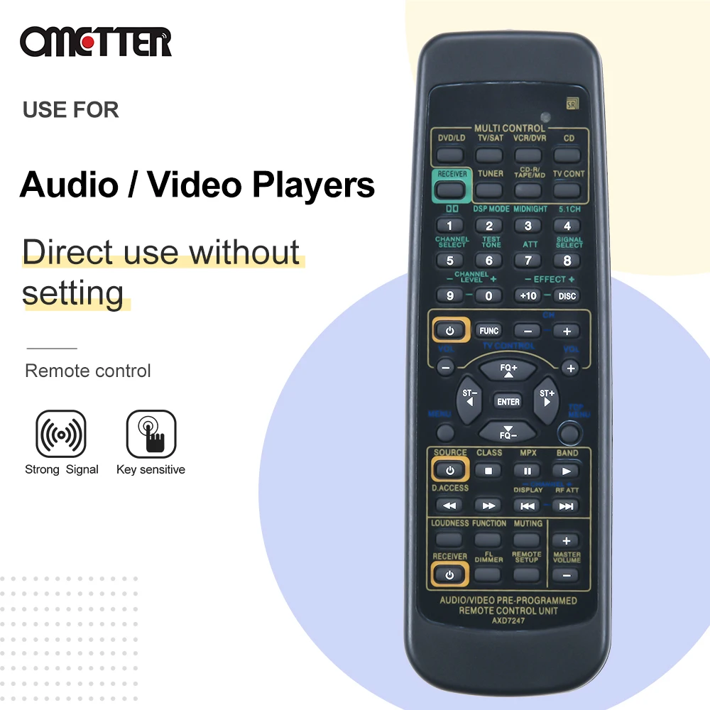 Mando A Distancia De Repuesto Para Pioneer VSX-524-K - Modelo AXD7690 - Sin Programación Necesaria