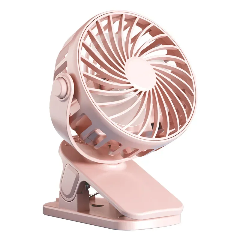 Portable USB Clip-On Desk Fan - Quiet 3-Speed Personal Electric Fan for Office or Student Desk