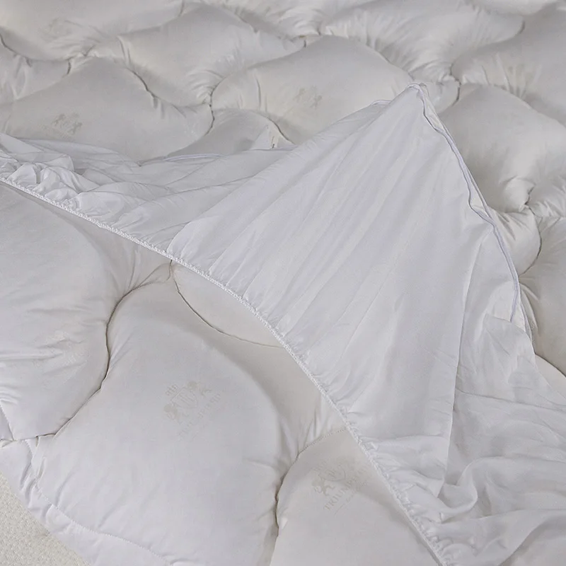 Home Feather Bed Mattress 600 TC Cotton Shell White Down Hotel Mattress Quilted Soft Down Multi-Layered Soft