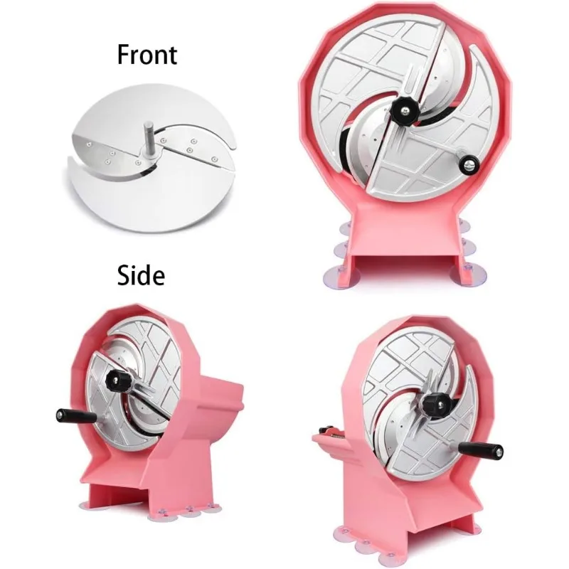 Commercial Vegetable Slicer Potato Onion Slicer 0-0.5''Thickness Adjustable Manual Fruit Cutter Cabbage Shredder