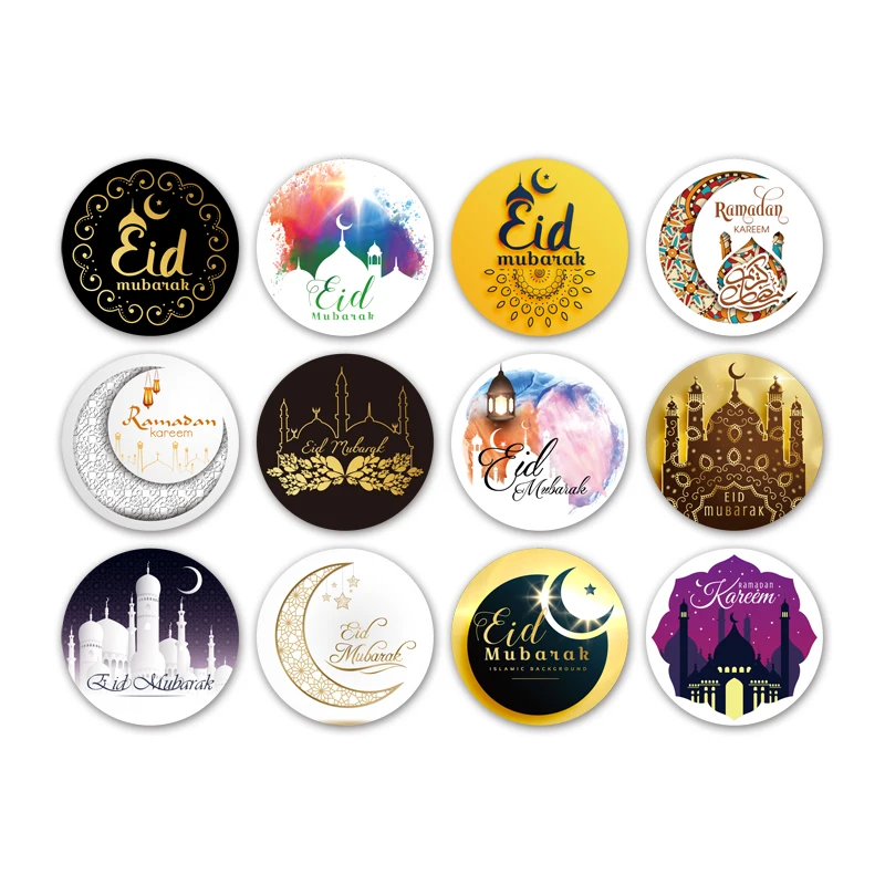 

Eid Mubarak, наклейки для вечевечерние, яркость/3 см, наклейки для ИД Mubarak вечерние украшения для вечеринки, товары для вечерние ринки в честь будущей мамы