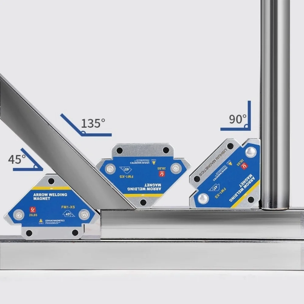 Hot 2pcs 12.5KG Magnetic Welding Holders Angle Solder Arrow Magnet Weld Fixer Positioner Ferrite Holding Auxiliary Locator Tools