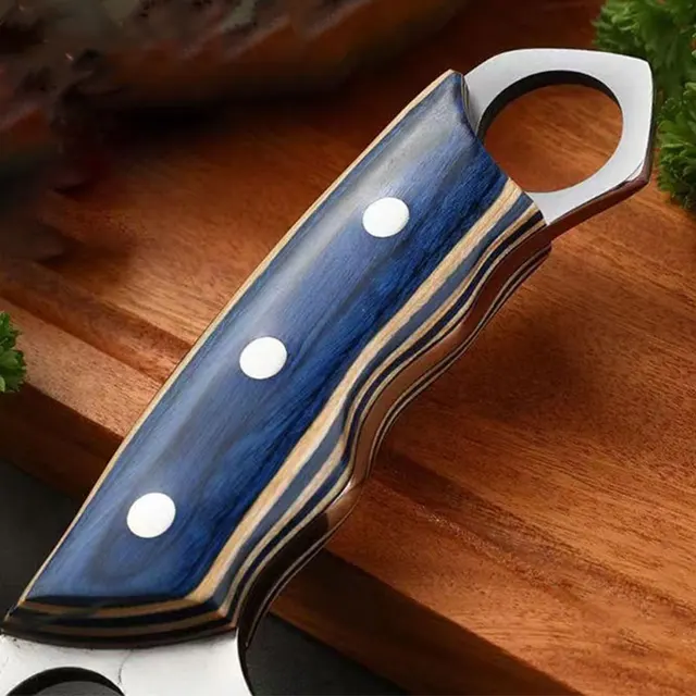 Couteau à désosser forgé à la main avec gaine, couteau de boucher, couteau de chef de cuisine en acier inoxydable, couteau à viande mongole, fournitures de cuisine 3