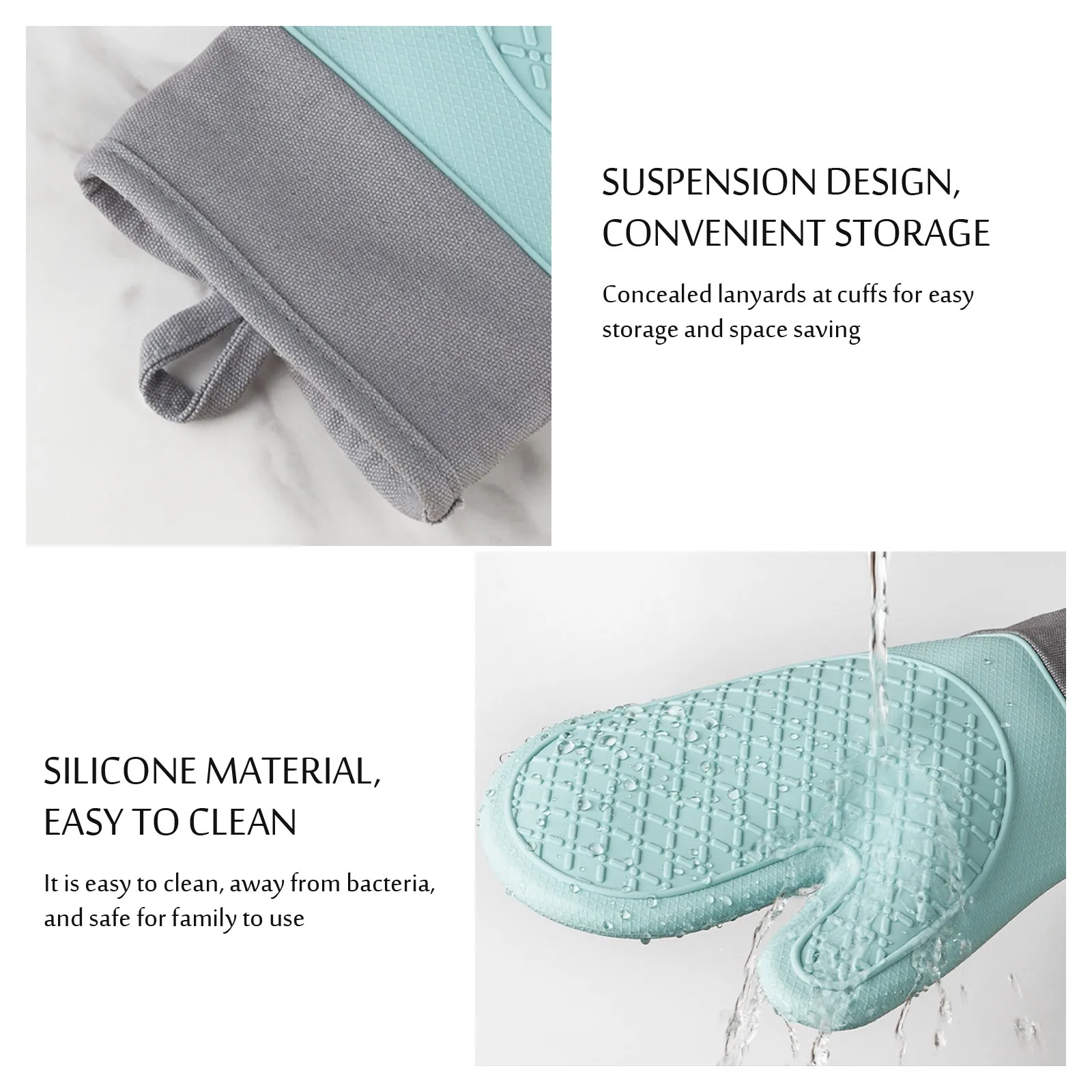 Heat Insulating Gloves Heat Gloves Silica Gel Kitchen Insulation Oven past Master Bulk