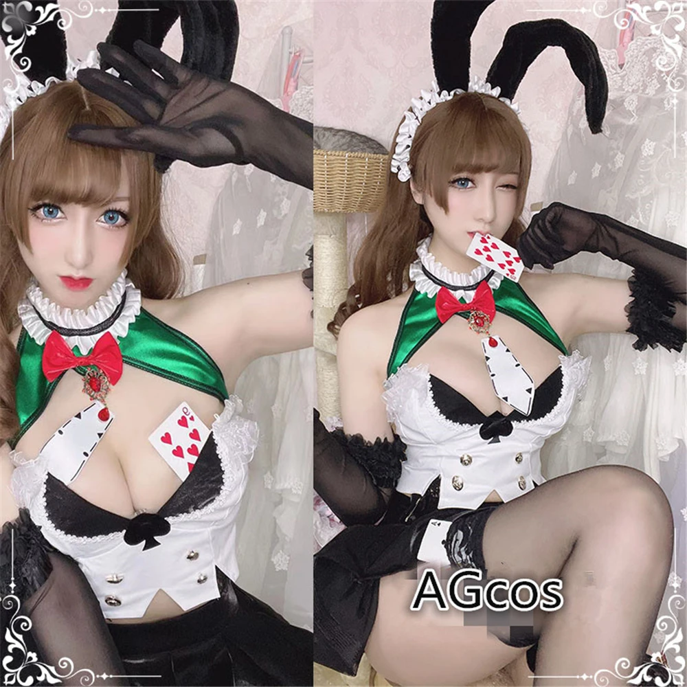 

AGCOS Customsized Azur Lane X DEAD OR ALIVE Monica Bunny Girl Cosplay Costume Woman Sexy Jumpsuits Cosplay Costumes