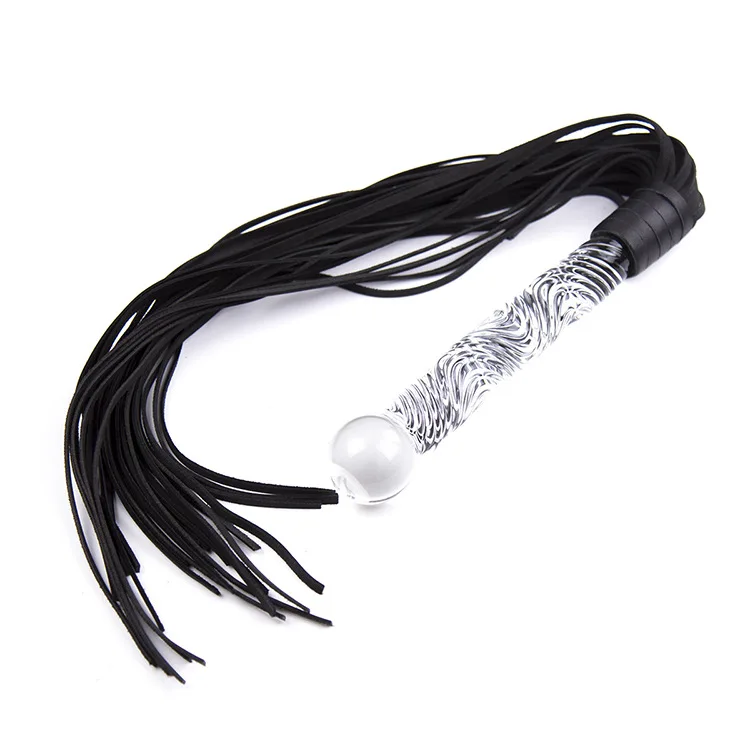 Glass Leather Dildo Whip For Intimate Play And Sensory Training_voghion.com