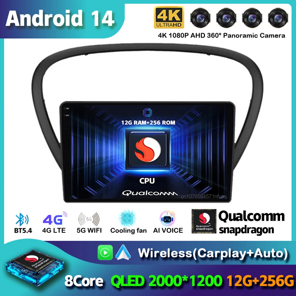 

Автомагнитола для Peugeot 607 2002-2010, Android 14, 2DIN